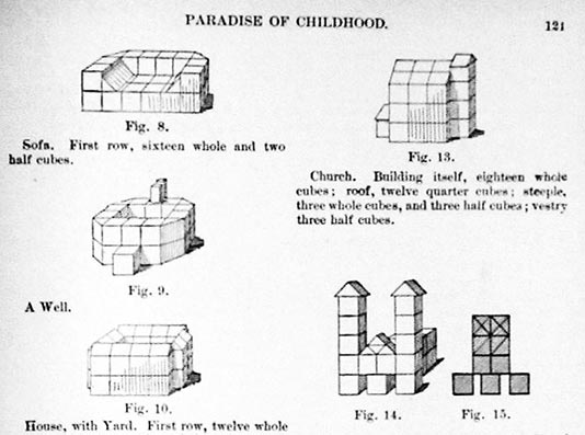 Froebel blocks in the Paradise of Childhood publication