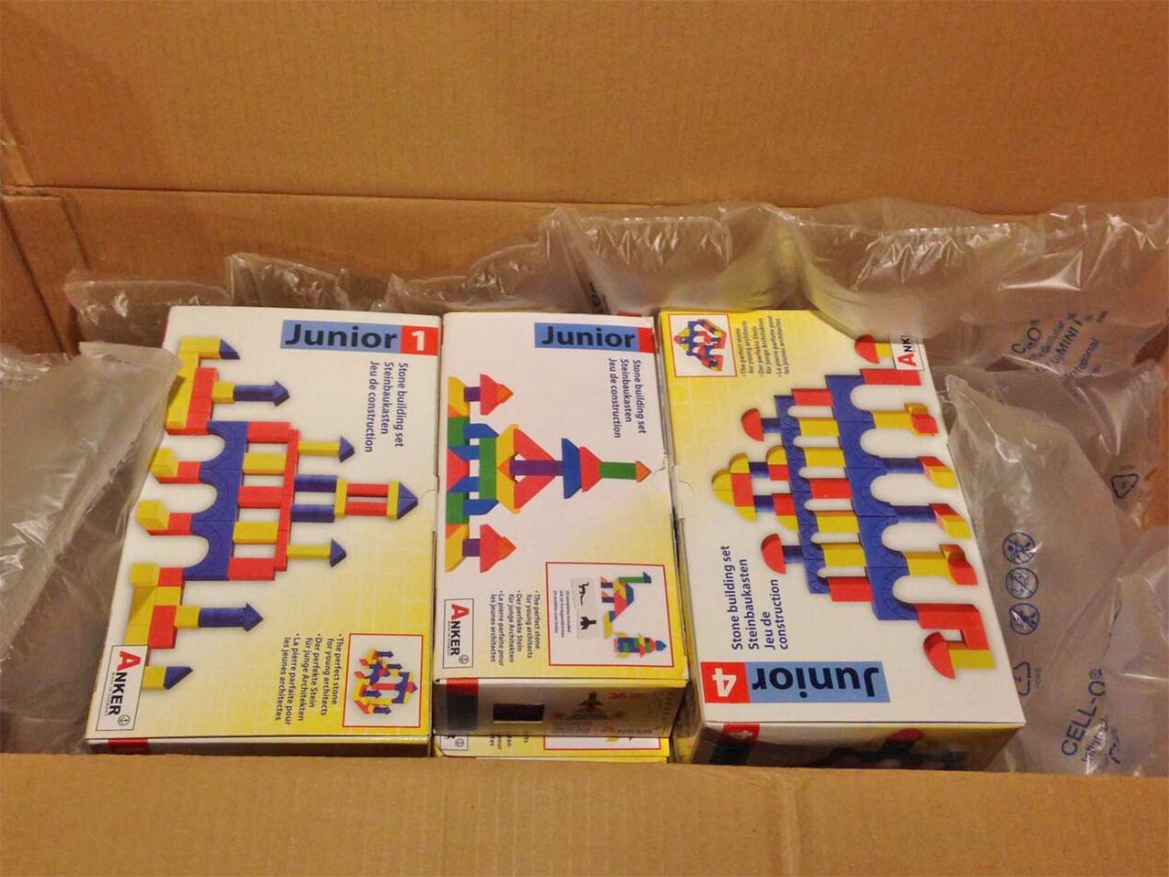 Opening new boxes of Anchor Junior