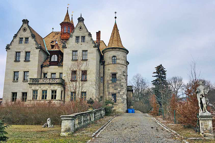 The Richter Villa viewed looking North