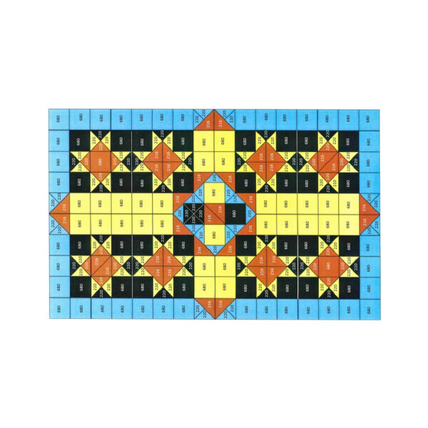 Mosaic stone floor tile set packing diagram