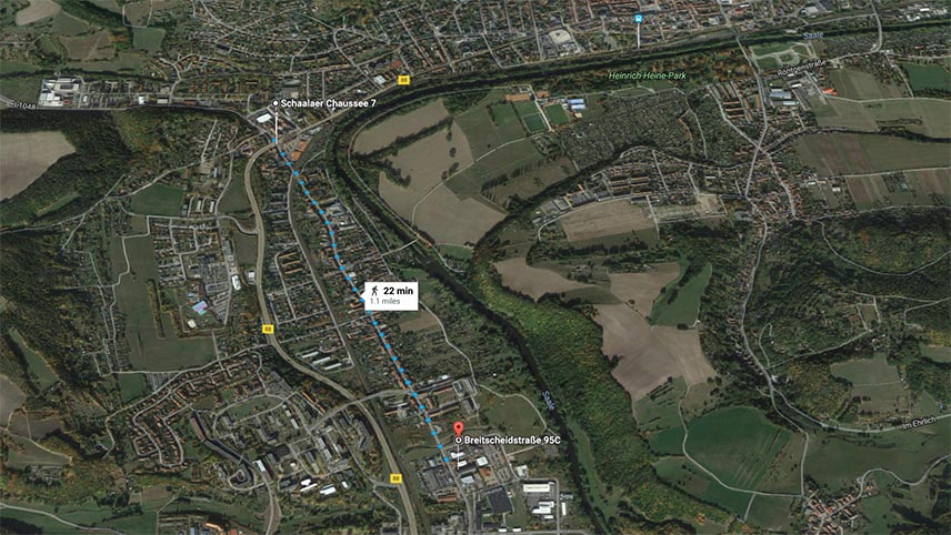 Rudolstadt factories map